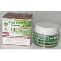 Aloe Vera Premium - Crema de Antiarrugas 50% Antifaltencreme mit Aloe Vera 50ml hergestellt auf Gran Canaria