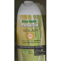 Aloe Vera Premium - Solar 20 SPF Protection Media 25% Aloe Vera Sonnencreme 250ml hergestellt auf Gran Canaria