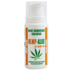 Aloe Canarias Calidad - Hemp-Aloe Hanf-Aloe Vera Körpercreme 100ml Spenderflasche hergestellt auf Teneriffa