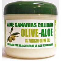 Aloe Canarias Calidad - Olive-Aloe Crema Cara Y Cuerpo Con Aceite de Oliva Y Aloe Vera Körpercreme 300ml Dose hergestellt auf Teneriffa