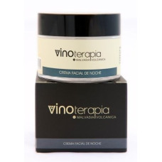 vinoterapia - Crema Facial De Noche De Malvasia Volcanica Gesichts-Nachtcreme mit Weintraubenkernöl & Aloe Vera 50ml Glas hergestellt auf Lanzarote