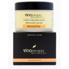 vinoterapia - Crema Hidra Anti-Aging Malvasía Volcánica Anti-Faltencreme mit Weintraubenkernöl & Aloe Vera 200ml Glas hergestellt auf Lanzarote