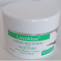 LoviAloe - Crema Multiusos con Aloe Puro Mehrzweck-Creme Aloe Vera 200ml Dose hergestellt auf Gran Canaria