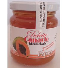 Deleite Canario Mermelada - Papaya Marmelade 212g Glas hergestellt auf Gran Canaria