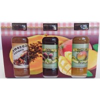 Valsabor - Pack de 3 Mermeladas Bienmesabe, Tuno Indio, Mango Marmeladen-Set 3x70g hergestellt auf Gran Canaria 