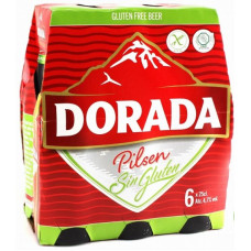 Dorada - Pilsen Cerveza Bier sin gluten glutenfrei 4,7% Vol. 6x 250ml Glasflasche hergestellt auf Teneriffa