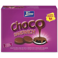 Tirma - Choco Sandwich Doppelkekse Vollmilch-Schokoladenüberzug 120g hergestellt auf Gran Canaria