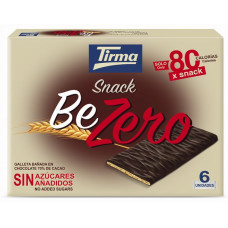 Tirma - Snack BeZero Galleta Banada En Chocolate Negro Sin Azucar Kekse mit Bitterschokolade zuckerfrei 6x17,5g 105g hergestellt auf Gran Canaria