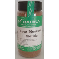 Yerahisa - Nuez Moscada Molida Muskatnuss gemahlen 200g Streudose hergestellt auf Gran Canaria