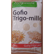 Tinguaro - Gofio de Millo-Trigo geröstetes Mehl aus Weizen und Mais 1kg Tüte hergestellt auf Teneriffa