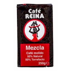 Cafe Reina - Mezcla Molido 50% Tueste Natural 50% Torrefacto Röstkaffee gemahlen 250g hergestellt auf Teneriffa
