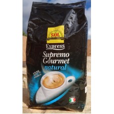 Café Sol - Express Supremo Gourmet natural Arabica grano Bohnenkaffee 1kg Tüte hergestellt auf Gran Canaria