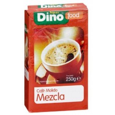 DinoFood - Cafe Molido Mezcla Natural Röstkaffee gemahlen gemischt 250g hergestellt auf Gran Canaria
