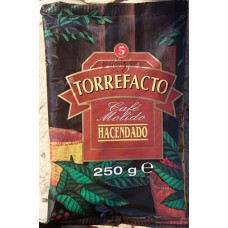 Hacendado - Cafe Molido Torrefacto Nr. 5 Röstkaffee gemahlen 250g Tüte hergestellt auf Teneriffa