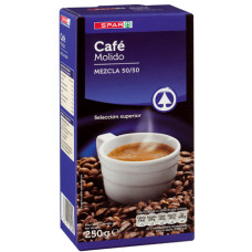 Spar - Cafe Molido Mezcla 50/50 Röstkaffee gemahlen 250g hergestellt auf Teneriffa