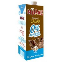 Millac - Leche 0% Azucares Batida al Cacao Schokomilch zuckerfrei 1l Tetrapack hergestellt auf Gran Canaria