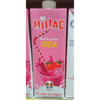 Millac - Leche Batida con Fresa Erdbeermilch 1l Tetrapack hergestellt auf Gran Canaria