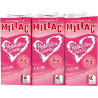 Millac - Leche Desnatada Reducio de Calorias Milch 1l Tetrapack 6er Pack hergestellt auf Gran Canaria