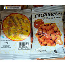 Hermach - Cacahuetes fritas con miel Erdnüsse frittiert mit Honig 40g hergestellt auf Gran Canaria