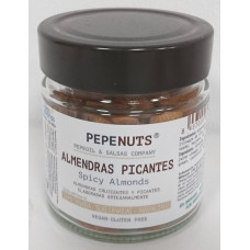 Pepeoil - Pepenuts Almendras Picantes gewürzte Mandeln 250g Glas hergestellt auf Gran Canaria