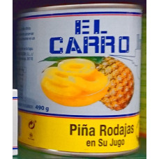 Garpa El Carro - Pina Rodajas es Su Jugo Ananas-Ringe Dose 820g brutto 490g netto von Teneriffa