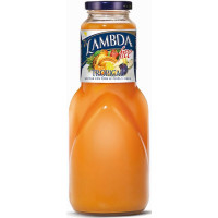 Lambda - Free Tropical Mehrfrucht-Saft ohne Zucker 1l Glasflasche hergestellt auf Gran Canaria