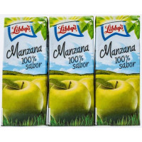 Libby's - Manzana 100% sabor Apfelsaft 3x200ml Tetrapack hergestellt auf Teneriffa