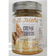 El Isleno - Crema Turron sin gluten Nougat-Aufstrich glutenfrei 350g Glas hergestellt auf Gran Canaria