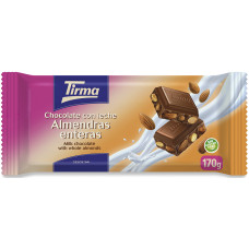 Tirma - Chocolate con Leche Almendras enteras Nussschokolade 170g hergestellt auf Gran Canaria