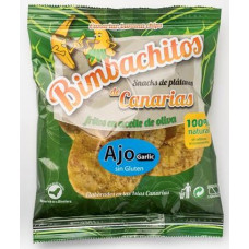 Bimbachitos de Canarias - Ajo Garlic Bananenchips mit Knoblauch 90g hergestellt auf El Hierro