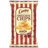 Cumba - Onduladas Chips Papas Fritas Jamon Sabor Iberica 37g hergestellt auf Gran Canaria