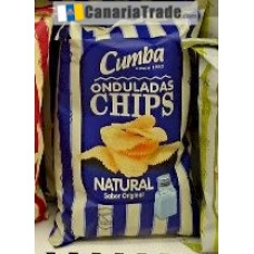 Cumba - Onduladas Chips Papas Fritas Natural Sabor Natural 37g hergestellt auf Gran Canaria