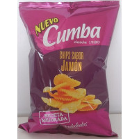 Cumba - Chips Sabor Jamon Onduladas Kartoffelchips geriffelt Schinkenaroma 150g hergestellt auf Gran Canaria