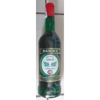 Baniks - Menta Liqueur Peppermint Pfefferminzlikör 20% Vol. 1l Glasflasche hergestellt auf Gran Canaria