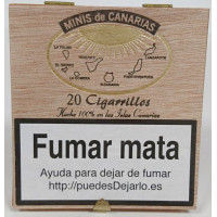Minis de Canarias - 20 Cigarrillos Zigarillos Holzschachtel hergestellt auf Teneriffa