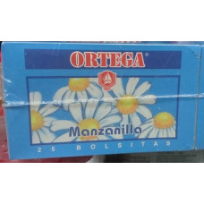 Cafe Ortega - Te Manzanilla Kamillentee 25 Teebeutel 1,2g 30g hergestellt auf Gran Canaria