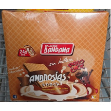 Bandama - Ambrosias Snacks Psico Choc Sabor Chocolate Waffeln mit Schokocreme 24x 28g 672g hergestellt auf Gran Canaria