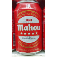 Mahou - Cinco Estrellas Cerveza Bier 5,5% Vol. 330ml Dose hergestellt auf Teneriffa