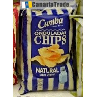 Cumba - Onduladas Chips Papas Fritas Natural Sabor Natural 120g hergestellt auf Gran Canaria