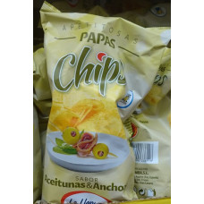 La Llanura - Papas Chips Sabor Aceituna & Anchoa Oliven & Sardelle 100g hergestellt auf Gran Canaria