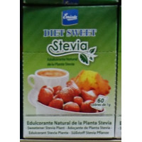 Emicela - Diet Sweet Stevia Süßstoff in Spenderbox mit 60 Stück á 1g hergestellt auf Gran Canaria