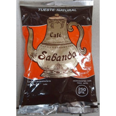 Cafe Sabanda Tueste Natural Molido Kaffee gemahlen 250g Tüte Ursprung: Brasilien, verarbeitet auf Teneriffa