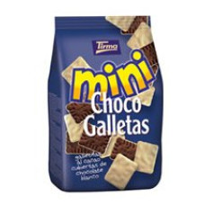 Tirma - Mini Choco Galletas blancas Weisse-Schokolade auf Keks 125g hergestellt auf Gran Canaria