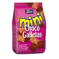 Tirma - Mini Choco Galletas Chocolate con Leche Vollmilch-Schokolade auf Kekse 125g hergestellt auf Gran Canaria