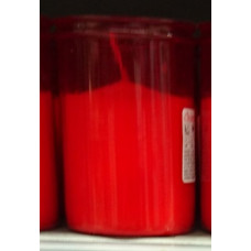 Canaryceras - Velon el Faro Forro Kerze im rot-transparenten Glas Trauerkerze mittel hergestellt auf Teneriffa