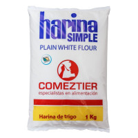 Comeztier - Harina Simple de Trigo Weizenmehl 1kg hergestellt auf Teneriffa