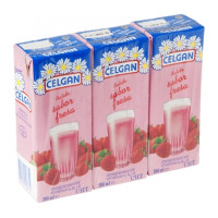 Celgan - Leche Batido Sabor Fresa Erdbeermilch 3er-Pack 3x 200ml hergestellt auf Teneriffa