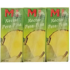 MI - Nectar Pera-Pina Birne-Ananas-Saft 6x200ml Tetrapack hergestellt auf Teneriffa
