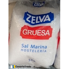 Zelva - Gruesa Marina Hosteleria Salz Tüte 5kg Sack hergestellt auf Gran Canaria