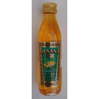 Arehucas - Banana Canafruit Liquer Bananenlikör 20% Vol. 50ml PET-Miniaturflasche hergestellt auf Gran Canaria